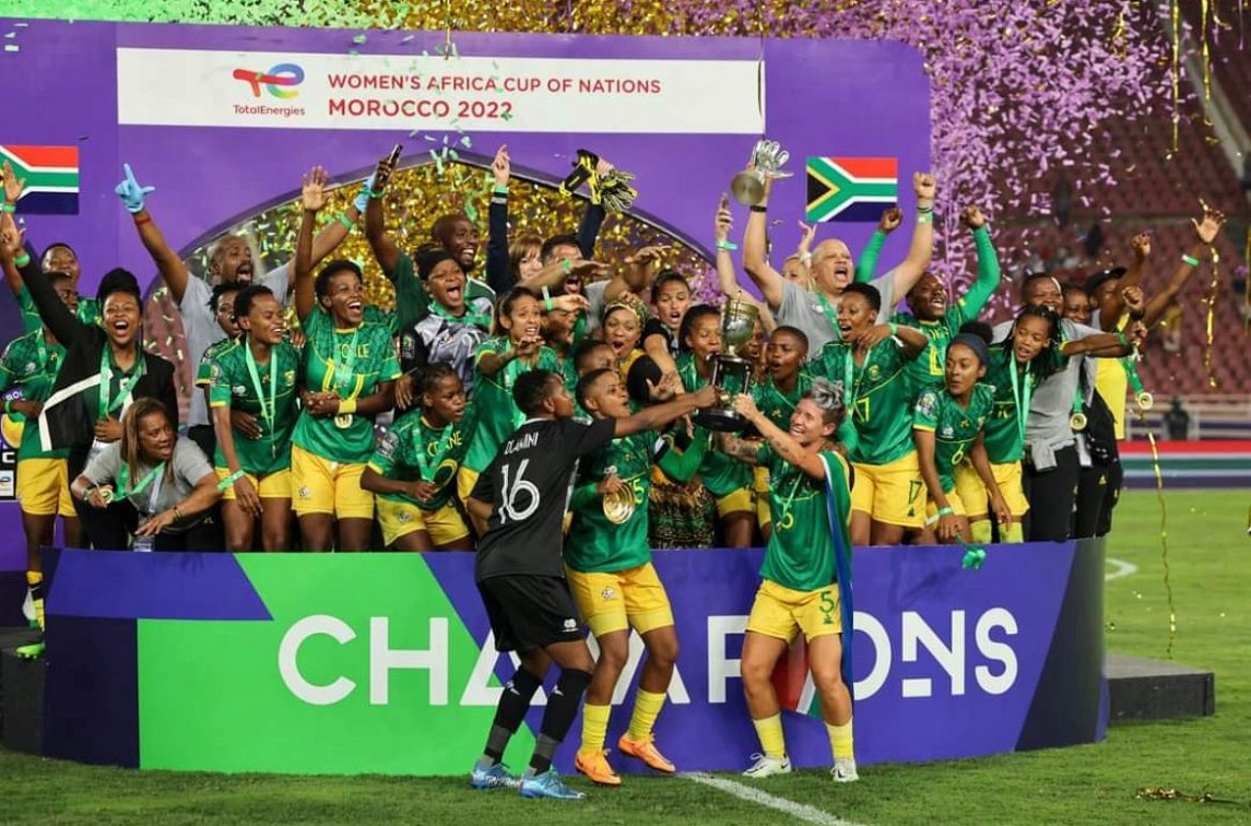 Dsac officials joins in on the Banyana Banyana Homecoming celebrations as they return from Women's Africa Cup of Nations as Champions 